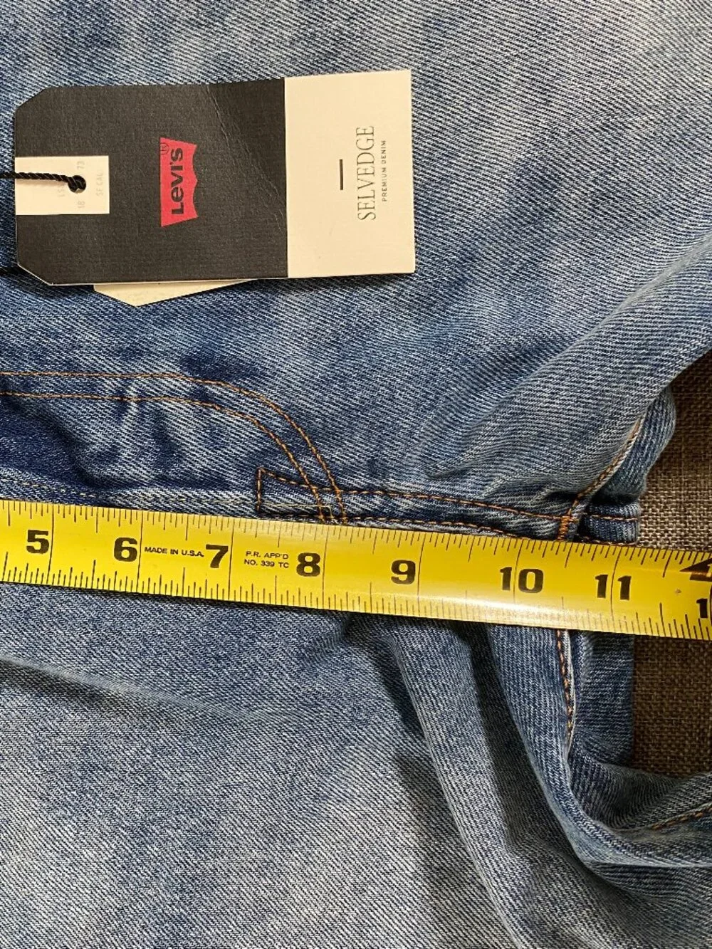 Levi's Selvedge Premium 501 Denim Jeans Men's 29 x 32 Mid Rise Blue Casual NWT